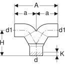 Geberit 308480141 Silent-db20 Hosenabzweig 2x90Gr