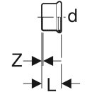 Geberit 33221  Mapress Edelstahl Kappe d108