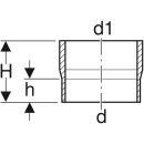 Geberit 3592261611 pe Douille dadaptation d110/132