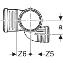 Geberit 390463141 Silent-PP Schachtbogenabzweig 87,5Gr