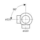 Geberit 367335161  PE Kugelabzweig 88,5Gr zweifach