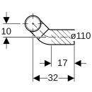 Geberit 367901161 PE Anschlussbogen 90Gr f&uuml;r Wand-WC