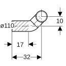 Geberit 367902161  PE Anschlussbogen 90Gr f&uuml;r Wand-WC