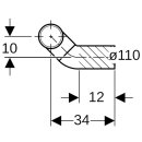 Geberit 367904161  PE Doppelanschlussbogen 90Gr gekr&ouml;pft
