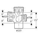 Geberit 390564141  Silent-PP Schachtbogenabzweig 87,5Gr