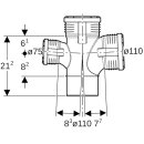 Geberit 390567141 Silent-PP Bogenabzweigung 87,5Gr