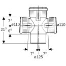 Geberit 390665141 Silent-PP Abzweig 87,5Gr zweifach