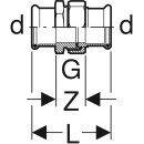 Geberit 25325 Mapress C-Stahl Verschraubung d42