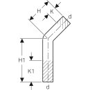 Geberit 30877  Mapress Edelstahl Passbogen 45Gr