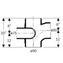 Geberit 30887871141 Silent-db20 Branche de coude darbre