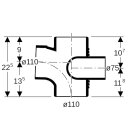 Geberit 310172141  Silent-db20 Schachtbogenabzweig
