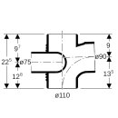 Geberit 310871141 Silent-db20 Schachtbogenabzweig