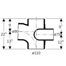 Geberit 310872141  Silent-db20 Schachtbogenabzweig