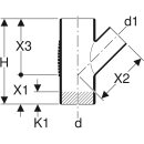 Geberit 312124141 Silent-db20 Abzweig 45Gr d135/135