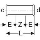 Geberit 32109 Mapress Edelstahl Schiebemuffe d76,1