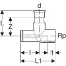 Geberit 33427  Mapress Edelstahl Anschlusswinkel