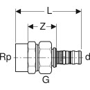 Geberit 607595005  Mepla &Uuml;bergangsverschraubung mit IG