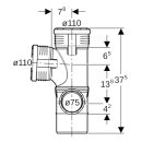 Geberit 390560141 Silent-PP Combi branch 87.5Gr droite
