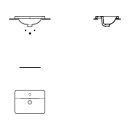 Ideal Standard e504301 Raccord de lavabo encastr&eacute;, rectangulaire,