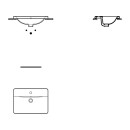 Ideal Standard e504401 Raccord de lavabo encastr&eacute;, rectangulaire,