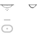 Ideal Standard e504901 Raccord de lavabo encastr&eacute;, ovale,