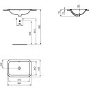 Ideal Standard e505901 Raccord de lavabo encastr&eacute;, rectangulaire,