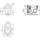 Ideal Standard e6075ma WC encastr&eacute; mural &agrave;...