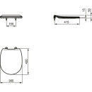 Ideal Standard e772301 Si&egrave;ge de WC connect, plat, blanc