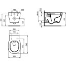 Ideal Standard e817401 Raccordement WC mural affleurant, sans bord,