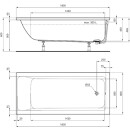 IDEAL STANDARD T362201 K&ouml;rperform-Badewanne Connect Air,