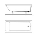 IDEAL STANDARD T362201 K&ouml;rperform-Badewanne Connect Air,