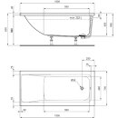 IDEAL STANDARD T361301 K&ouml;rperform-Badewanne Connect Air,