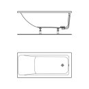 IDEAL STANDARD T361301 K&ouml;rperform-Badewanne Connect Air,