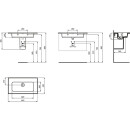 IDEAL STANDARD T3634MA M&ouml;belwaschtisch Strada II, o. Hl.,