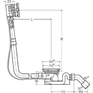 VIEGA 727680 Ab-und Überlauf Rotaplex Trio