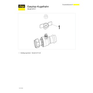 VIEGA 747077 Robinet à boisseau sphérique avec SC Easytop 2275.7
