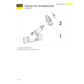 VIEGA 757915 Schrägsitzventil SC Easytop Inox