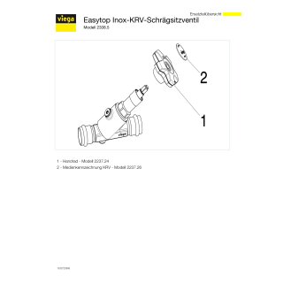 VIEGA 757960 KRV-Ventil mit SC Easytop Inox