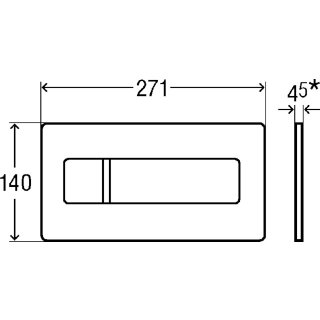 VIEGA 758837 WC Betätigungsplatte Visign for