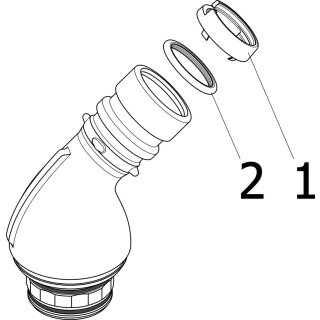 VIEGA 766948 Anschlussbogen 45 Grad mit SC