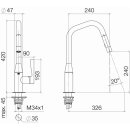 Dornbracht 33875895-99 ehm Pull-down avec fonction douche Sync