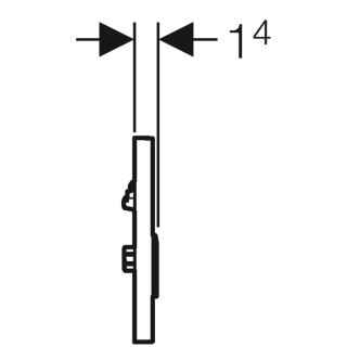 Geberit 241916001 Sigma50 BetPl. à UR Ctrl. avec