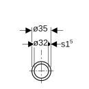 Geberit 39006 Tube syst&egrave;me Mapress en acier inoxydable CrNiMo