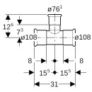 Geberit 61296 Mapress Kupfer T-St&uuml;ck reduziert