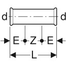 Geberit 82107 Mapress Edelstahl Schiebemuffe d42