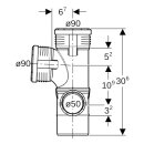 Geberit 390462141 Silent-PP Kombiabzweig 87,5Gr rechts