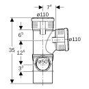 Geberit 390578141 Silent-PP Kombiabzweig 87,5Gr links