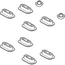 Geberit 242878001 Set Ausgleichspuffer f&uuml;r WC-Sitz