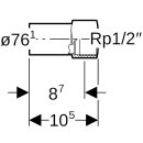 Geberit 21918  Mapress C-Stahl &Uuml;bergang mit IG