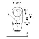 Geberit 116072001 Preda Urinal, mit integr. Strg., Netz